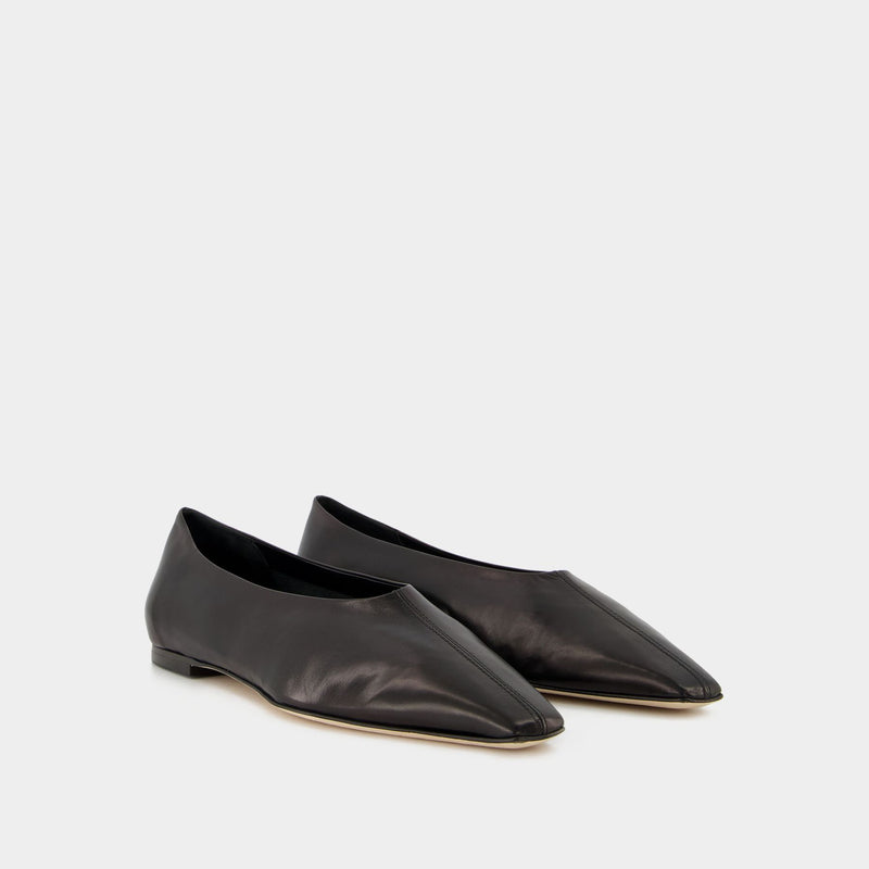 Chaussures Plates Octavia - Aeyde - Cuir - Noir