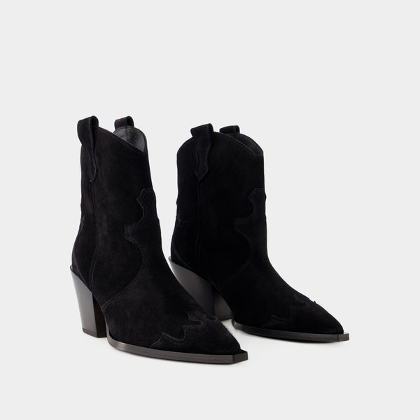 Bottines Albi - Aeyde - Cuir - Noir