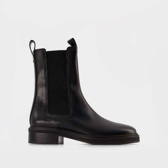 Bottines Noires Jack en Cuir