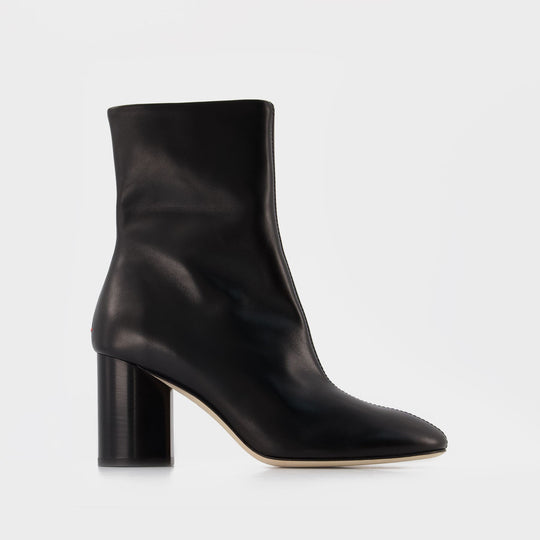 Bottines Noires Alena en Cuir