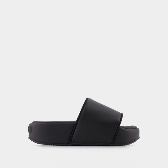 Sandales Y-3 Slides - Y-3 - Cuir - Noir