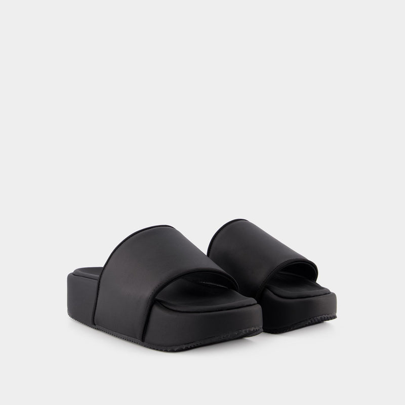 Sandales Y-3 Slides - Y-3 - Cuir - Noir
