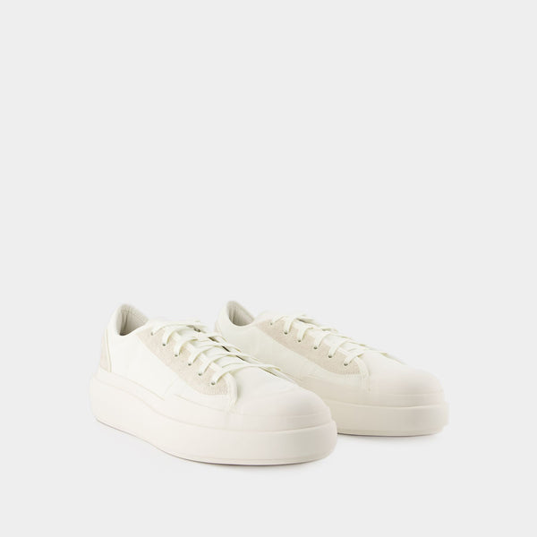 Sneakers Y-3 Ajatu Court Low - Y-3 - Cuir - Blanc Cassé