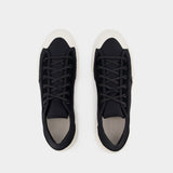 Sneakers Y-3 Ajatu Court Low - Y-3 - Cuir - Noir/Blanc Cassé