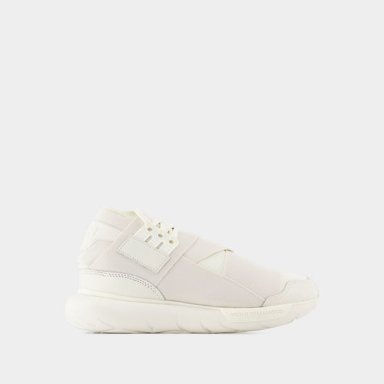 Sneakers Qasa - Y-3 - Cuir - Blanc Cassé