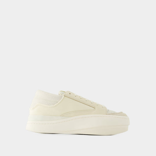 Sneakers Lux Bball Low - Y-3 - Cuir - Blanc