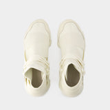 Sneakers Qasa - Y-3 - Cuir - Beige/Blanc