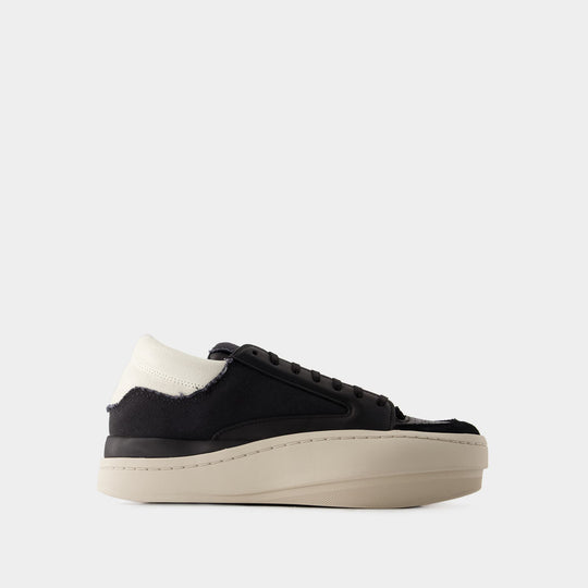 Sneakers Lux Bball Low - Y-3 - Cuir - Noir/Marron/Blanc