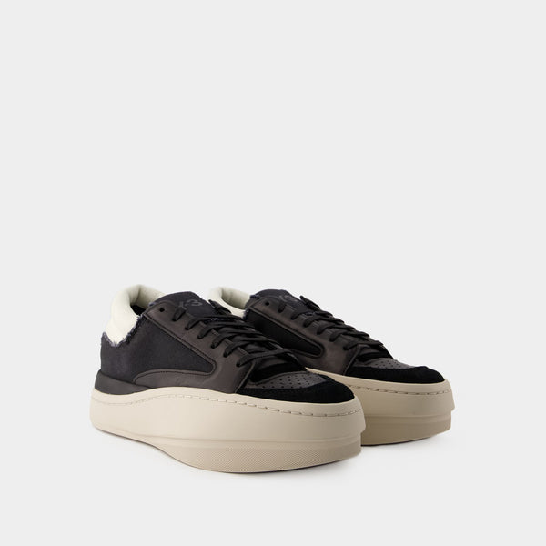 Sneakers Lux Bball Low - Y-3 - Cuir - Noir/Marron/Blanc