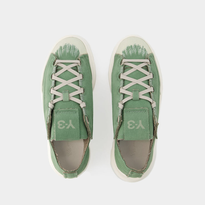 Sneakers Nizza Low - Y 3 - Cuir - Vert/Blanc