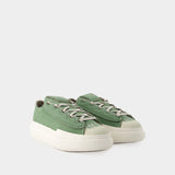 Sneakers Nizza Low - Y 3 - Cuir - Vert/Blanc