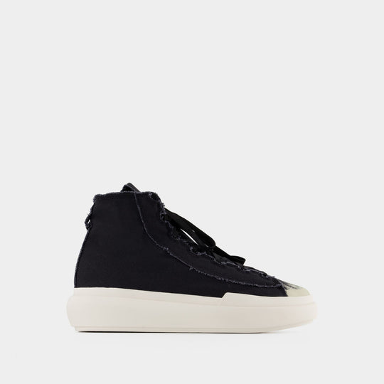 Sneakers Nizza High - Y-3 - Cuir - Noir/Blanc