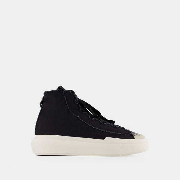 Sneakers Nizza High - Y-3 - Cuir - Noir/Blanc
