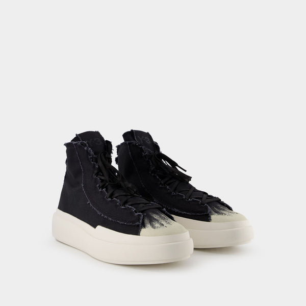 Sneakers Nizza High - Y-3 - Cuir - Noir/Blanc