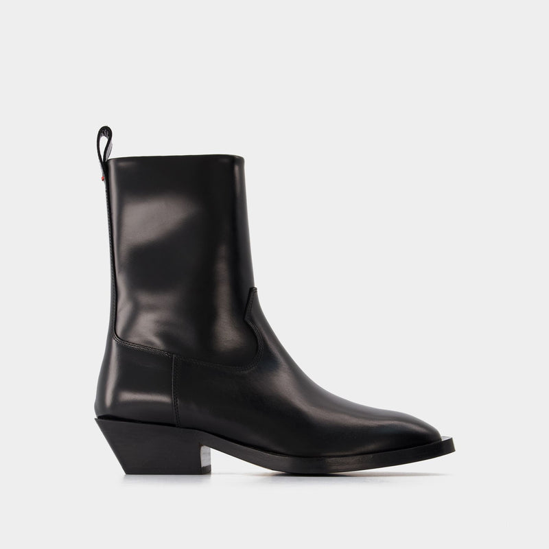 Bottines Noires Luis en Cuir