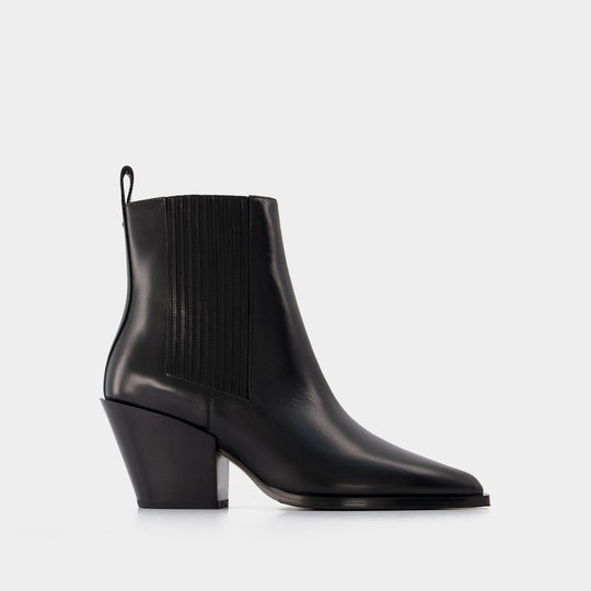 Bottines Noires Kate en Cuir