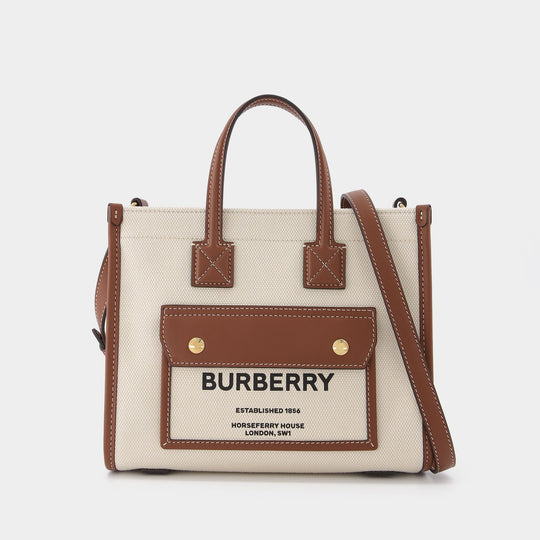 Tote Bag Ll Mn Pocket Dtl Ll6 - Burberry - Coton - Natural/Tan