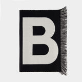 Echarpe à logo - Burberry - Laine - Noir