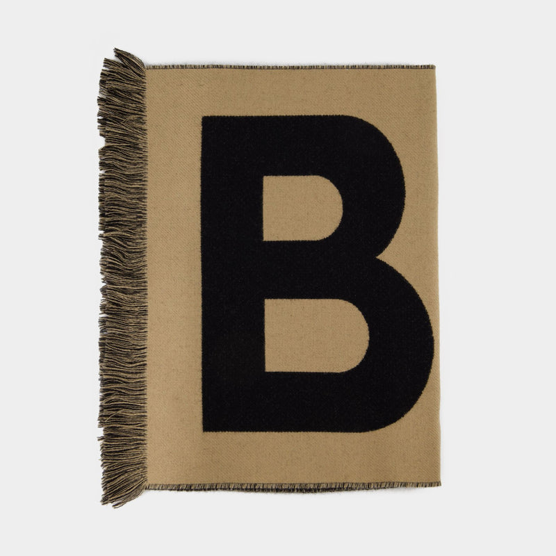 Echarpe à logo - Burberry - Laine - Beige