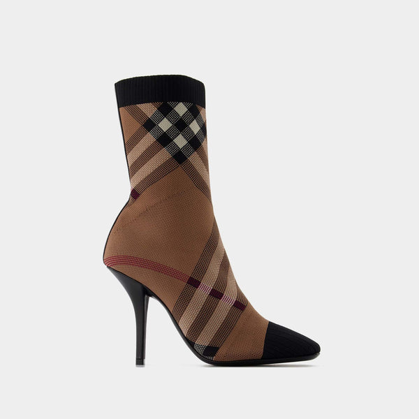 Bottines Lf Dolman Chk Low - Burberry - Marron