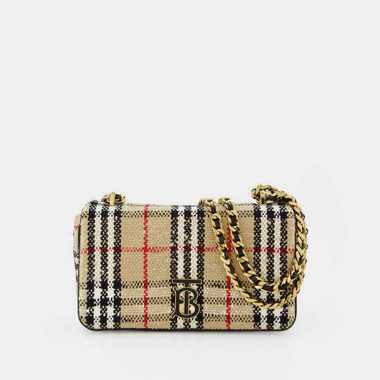 Sac Hobo Ll Sm Lola C Bch - Burberry - Coton - Motif check