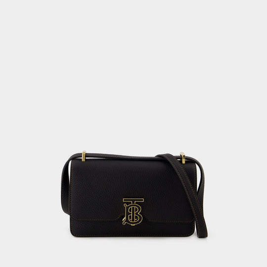 Sac à bandoulière Elongated - Burberry - Cuir - Noir