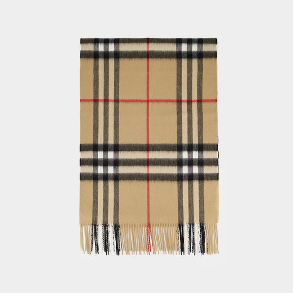 Écharpe Mu Gnt Chk Cs Scf - Burberry - Cachemire - Beige
