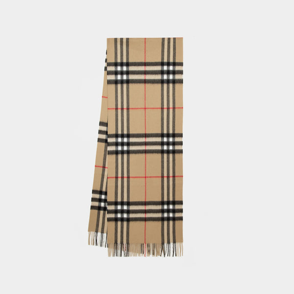 Écharpe Mu Gnt Chk Cs Scf - Burberry - Cachemire - Beige