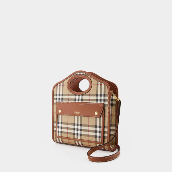 Sac Mini Pocket - Burberry - Toile - Motif check
