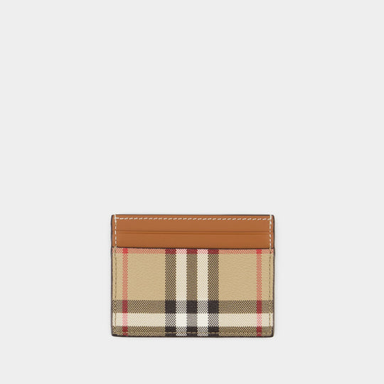 Porte cartes LS Sandon - Burberry - Cuir - Beige