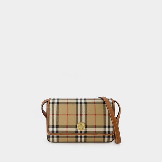 Sac Hobo LS Hampshire - Burberry - Cuir - Beige