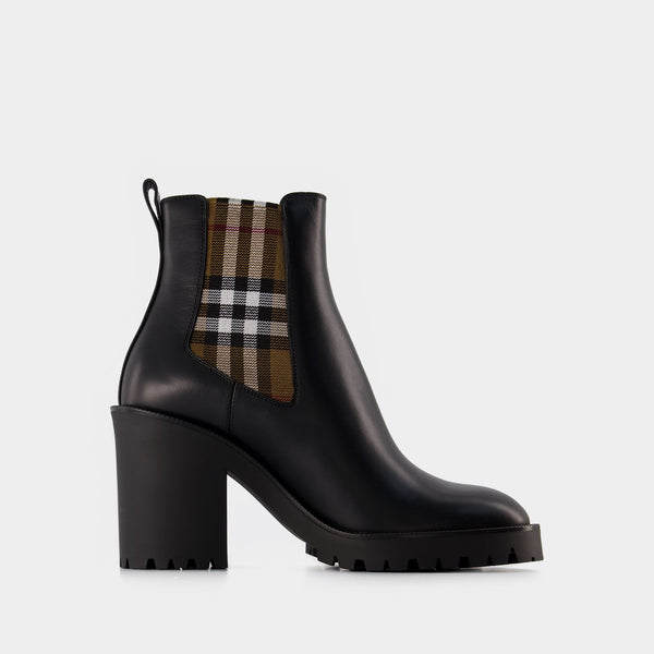 Bottines LF New Allostock 70 - Burberry - Cuir - Noir