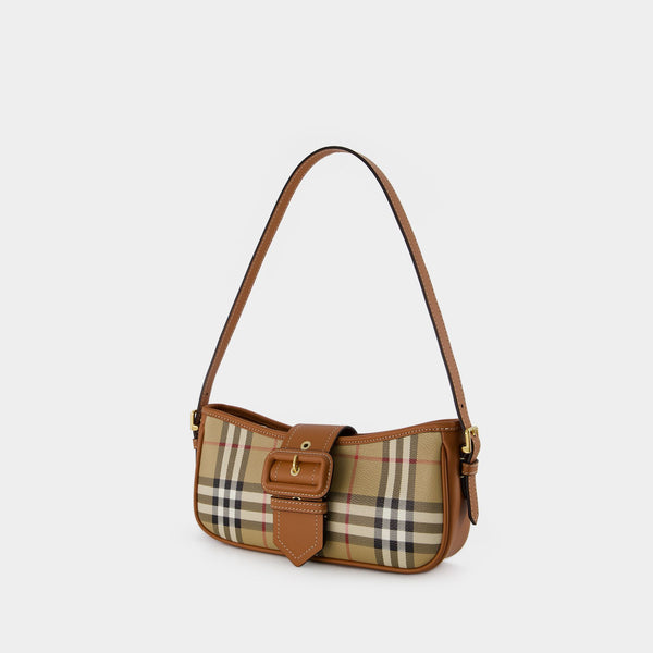 Sac Hobo Sling - Burberry - Cuir - Beige