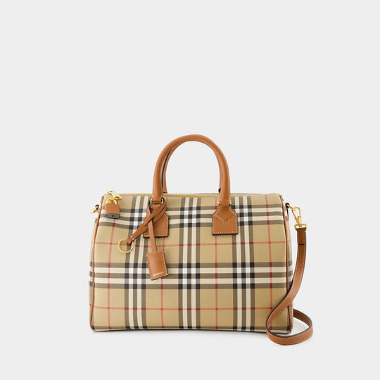 Sac Bowling - Burberry - Cuir - Beige