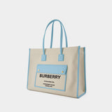 Tote bag Freya - Burberry - Coton - White