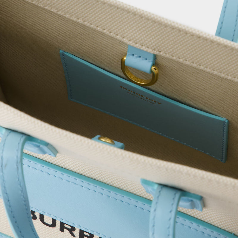 Tote Bag Freya - Burberry - Coton - Bleu