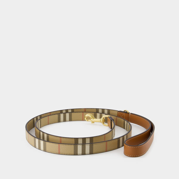 Laisse Pour Chien - Burberry - Cuir - Briar Brown