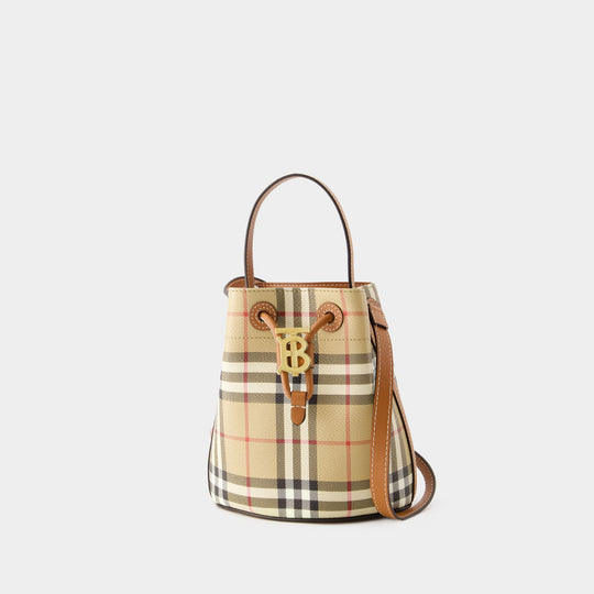 Sac À Main Drawstring - Burberry - Cuir - Briar Brown