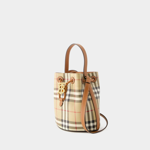 Sac À Main Drawstring - Burberry - Cuir - Briar Brown