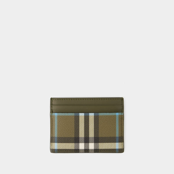 Porte Carte Sandon - Burberry - Cuir - Vert Olive