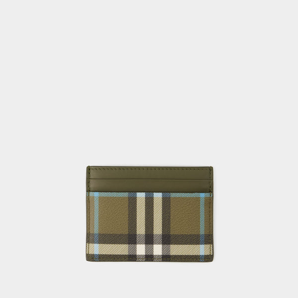 Porte Carte Sandon - Burberry - Cuir - Vert Olive