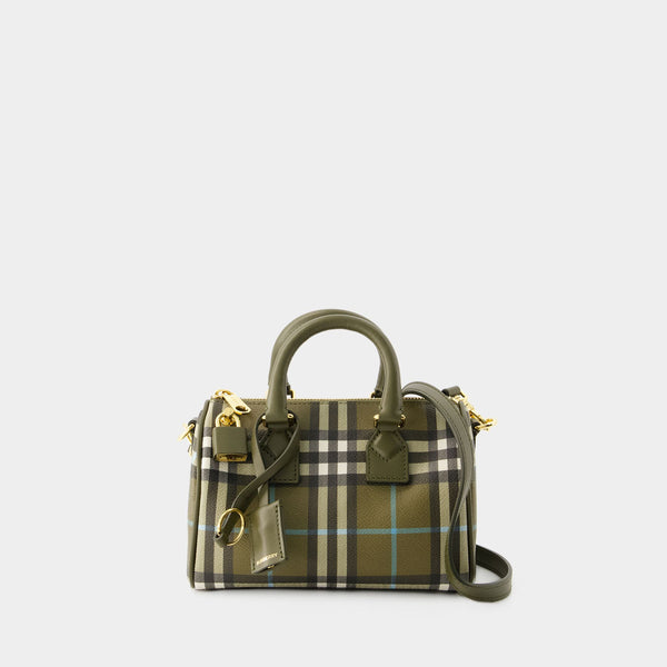 Sac À Main Mini Bowling - Burberry - Cuir - Vert Olive