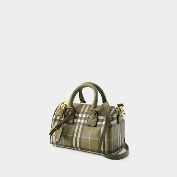 Sac À Main Mini Bowling - Burberry - Cuir - Vert Olive