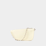Wallet On Chain Micro Shield - Burberry - Cuir - Beige