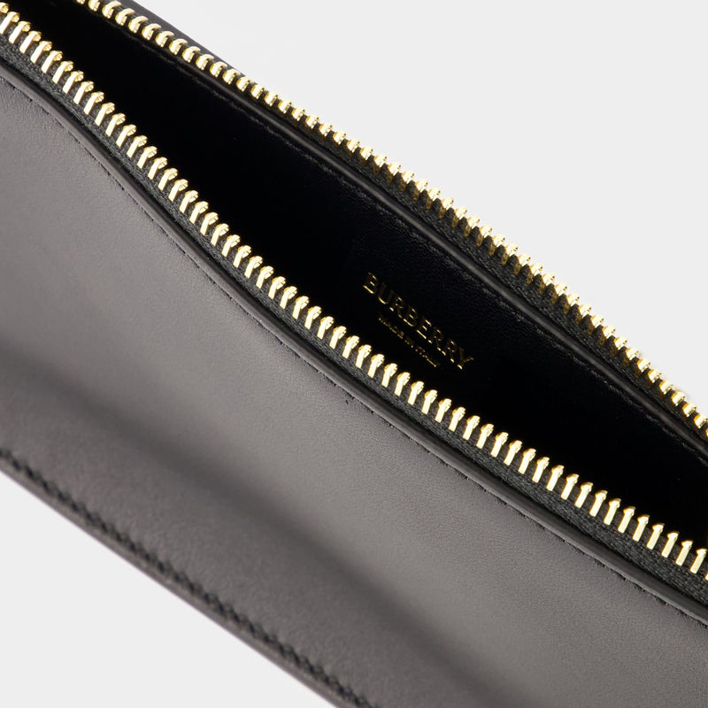 Wallet On Chain Micro Shield - Burberry - Cuir - Noir
