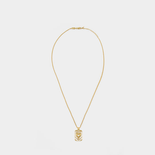 Collier Peace And Love Tag en Or