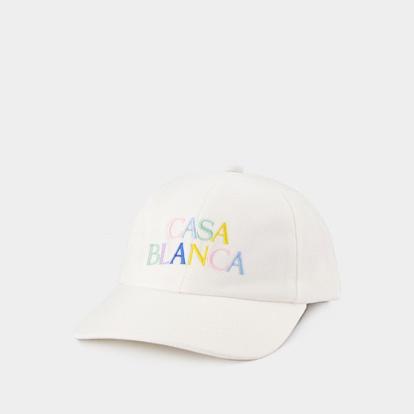 Casquette Stacked Logo - Casablanca - Coton - Blanc