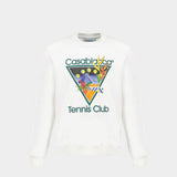 Sweatshirt Tennis Club - Casablanca - Coton - Blanc