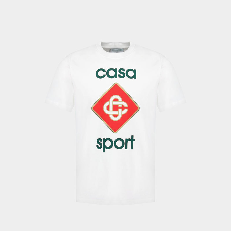 T-Shirt Casa Sport - Casablanca - Coton - Blanc