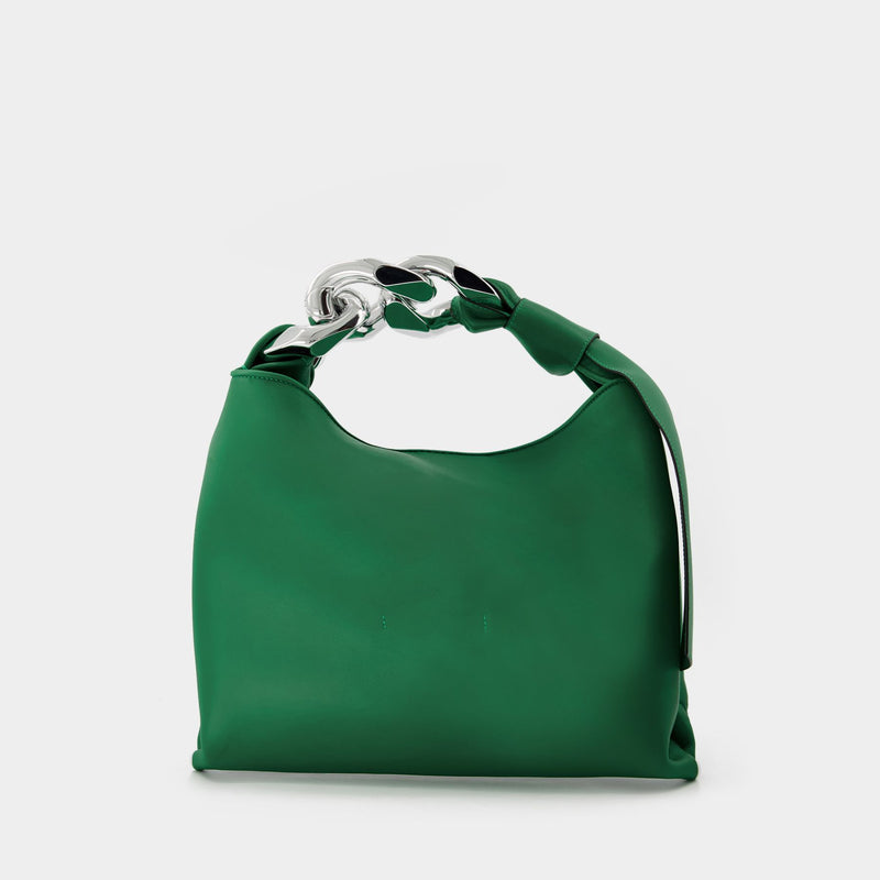 Sac Chain Hobo Petit en Cuir Vert